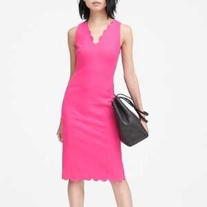 Banana Republic Scalloped Bi-stretch Sheath Dress